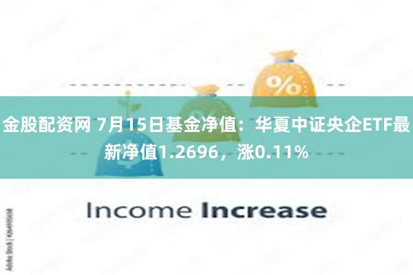 金股配资网 7月15日基金净值：华夏中证央企ETF最新净值1.2696，涨0.11%