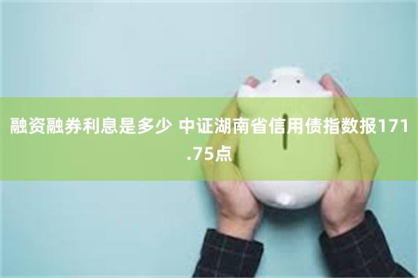 融资融券利息是多少 中证湖南省信用债指数报171.75点