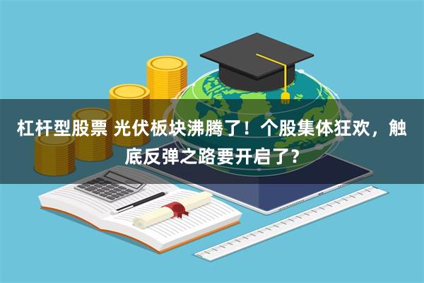 杠杆型股票 光伏板块沸腾了！个股集体狂欢，触底反弹之路要开启了？