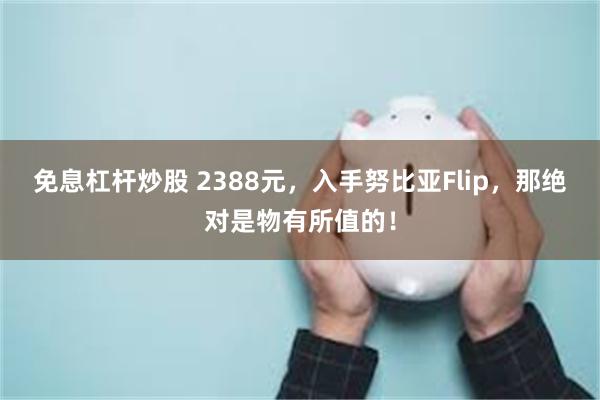 免息杠杆炒股 2388元，入手努比亚Flip，那绝对是物有所值的！