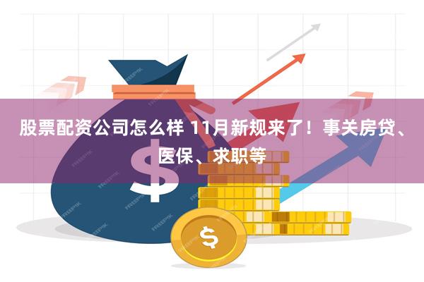 股票配资公司怎么样 11月新规来了！事关房贷、医保、求职等